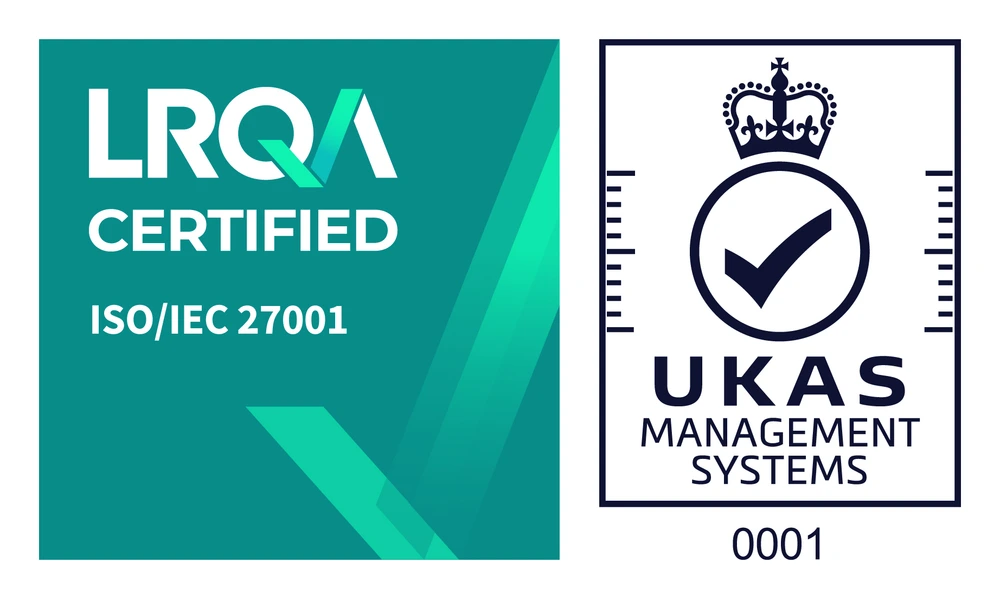 UKAS accredited ISO/IEC 27001 certification mark